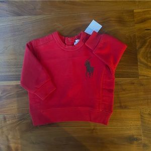 Ralph Lauren Crewneck Baby Sweatshirt- NWT- Size 6 mo